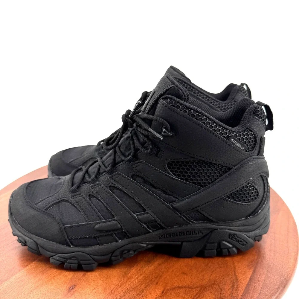 Merrell Moab 2 Tactical Waterproof Boots Black Mid Hiking J15853 Vibram Men 11.5